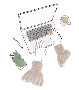 パソコンとスマートフォンのイラスト