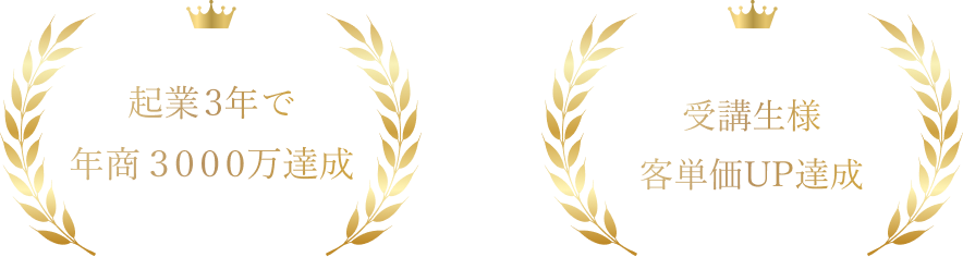 起業3年で年商3000万達成・受講生客単価UP達成の実績
